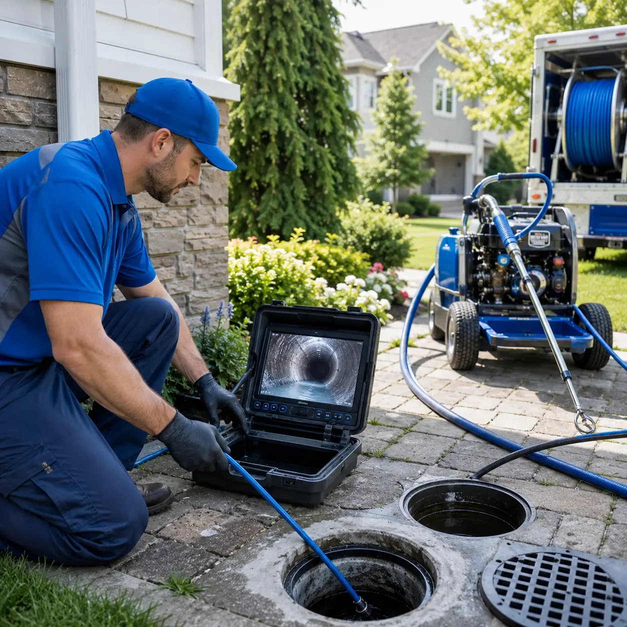 Outdoor drain cleaning professionals serving Evans, LA