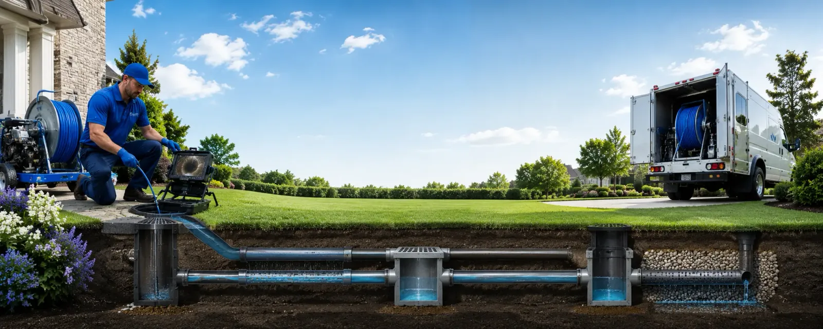 Outdoor drain cleaning information for Evans, LA
